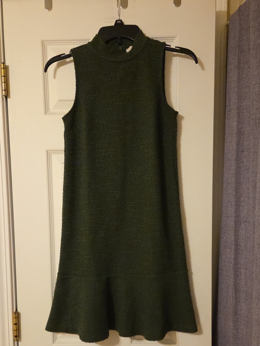 Mock Neck Sleeveless Mini Dress in Olive Green